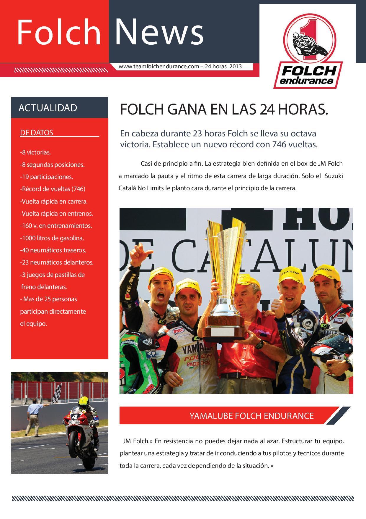 Folch News. 24 Horas del Circuit de Catalunya 2013
